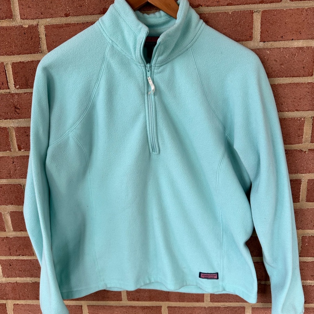 Vineyard Vines Mint Green/Turquoise Fleece Pullover Size L